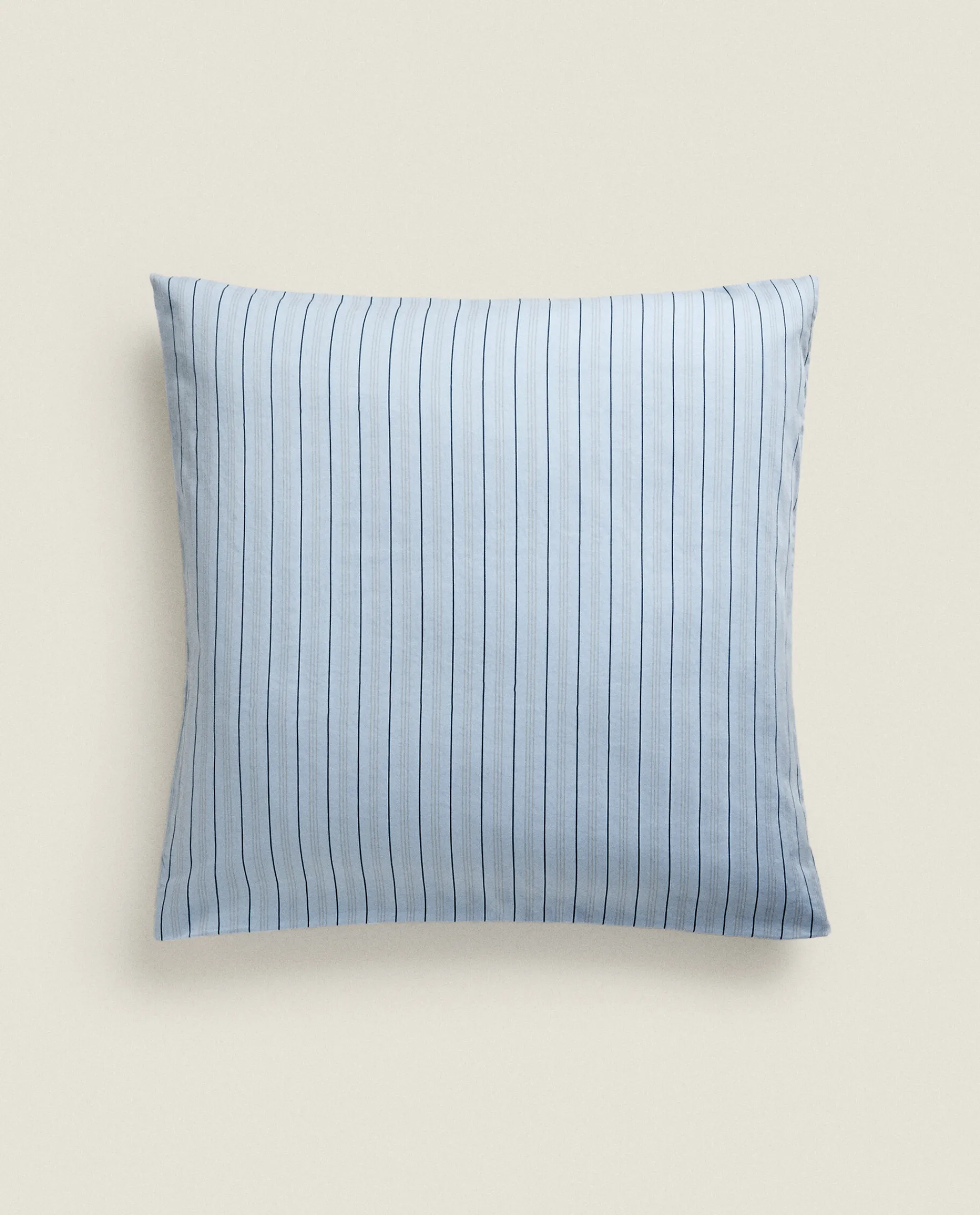 Pillowcases*ZARA Home (300 Thread Count) Striped Washed Sateen Pillowcase Blue