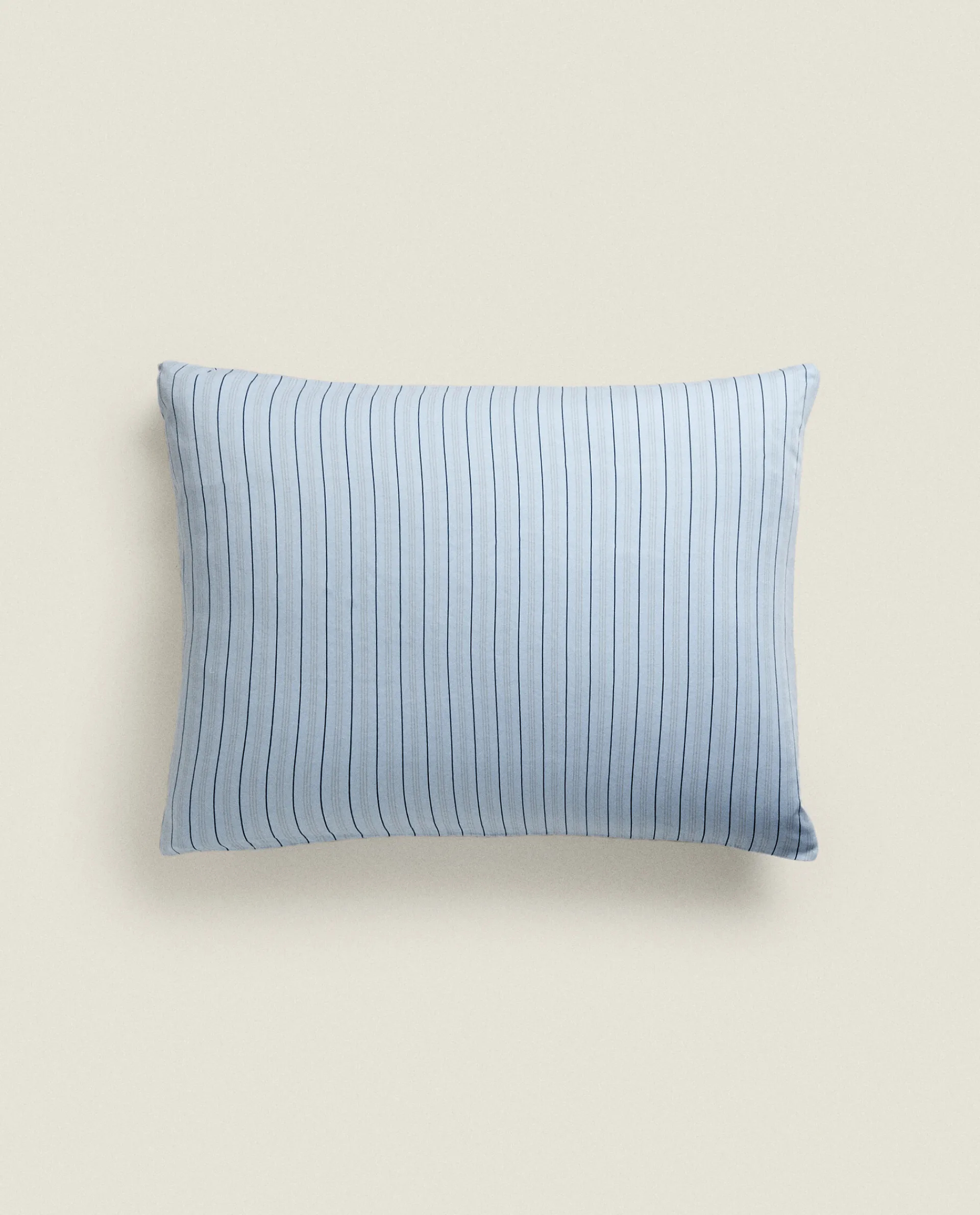 Pillowcases*ZARA Home (300 Thread Count) Striped Washed Sateen Pillowcase Blue