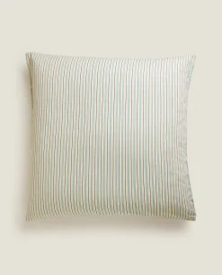 Pillowcases*ZARA Home (300 Thread Count) Striped Washed Sateen Pillowcase Butter Yellow