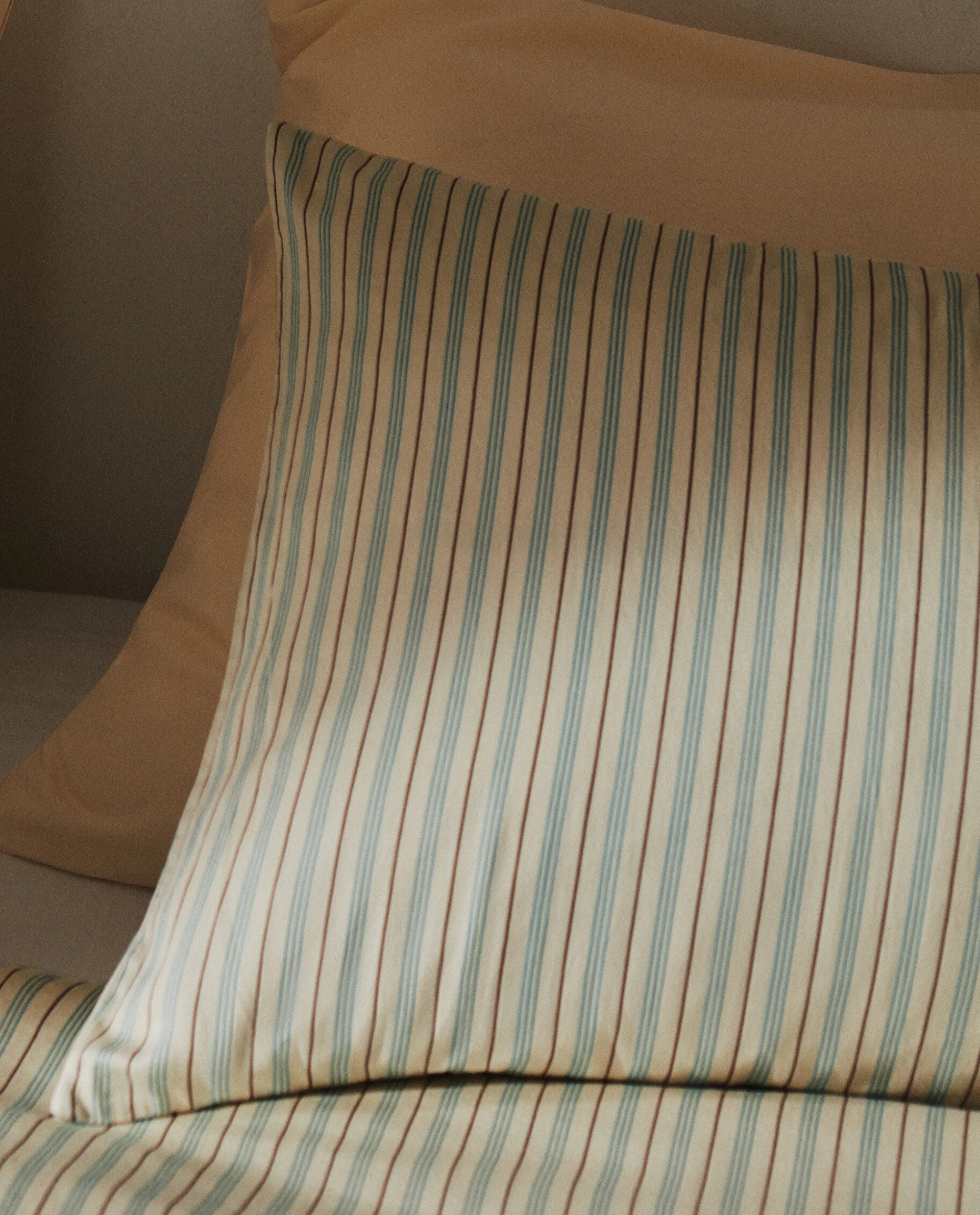 Pillowcases*ZARA Home (300 Thread Count) Striped Washed Sateen Pillowcase Butter Yellow