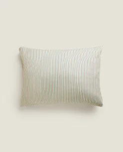 Pillowcases*ZARA Home (300 Thread Count) Striped Washed Sateen Pillowcase Butter Yellow