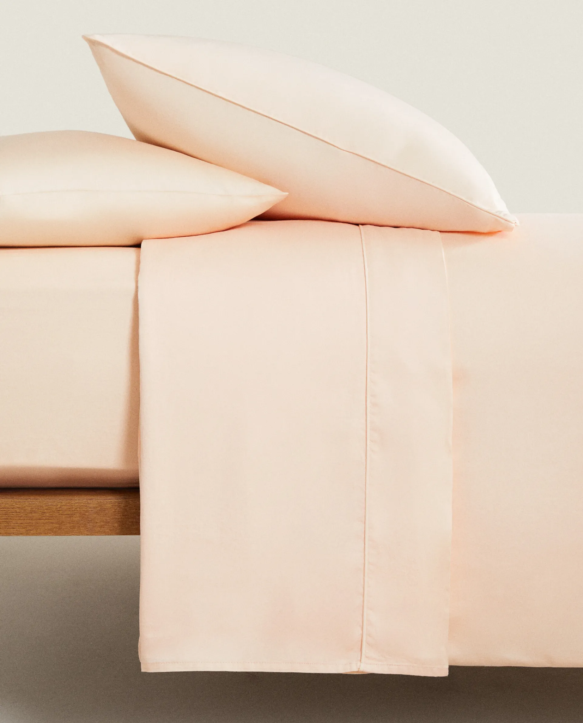 Duvet Covers*ZARA Home (300 Thread Count) Washed Sateen Duvet Cover Peach