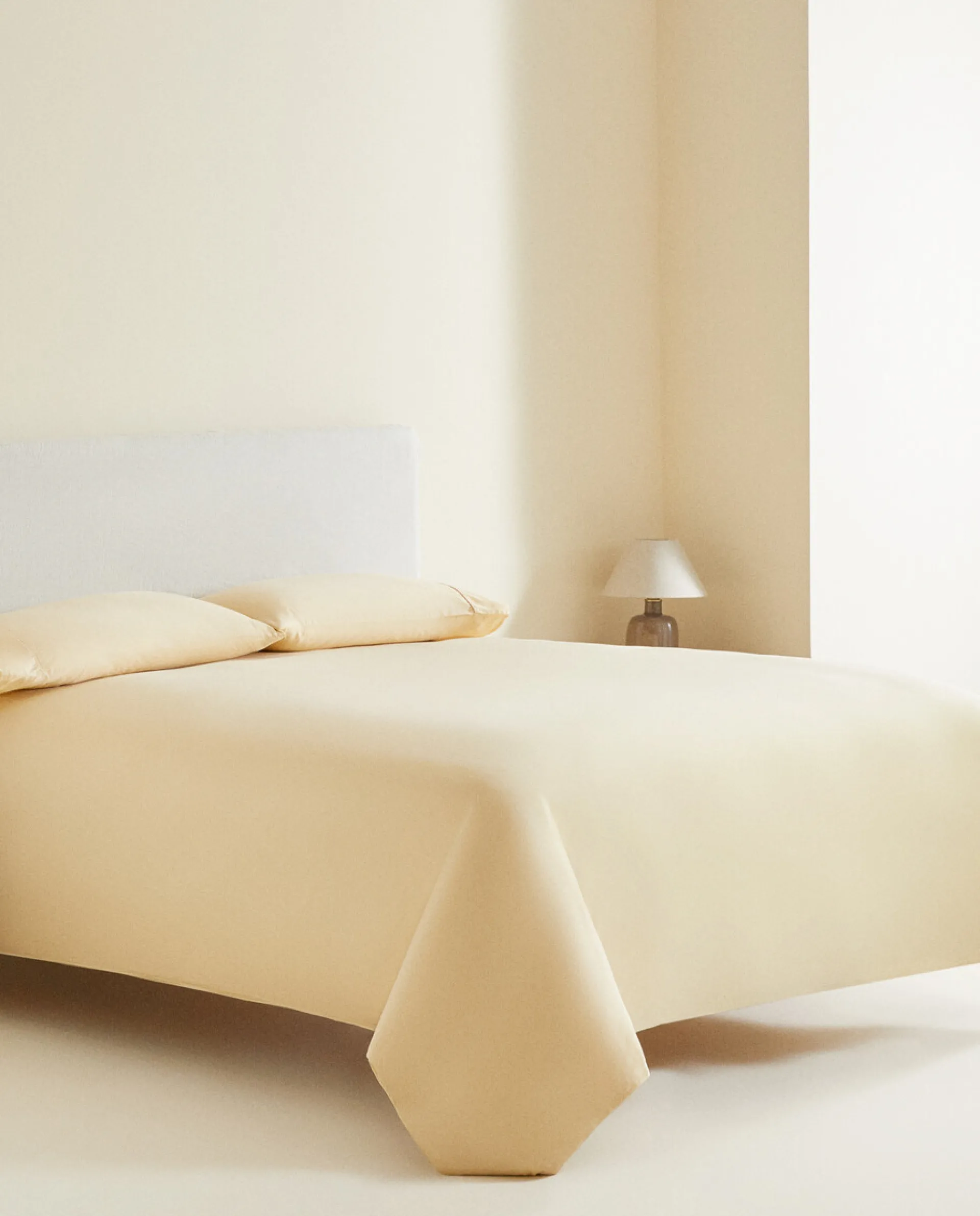 Fitted Sheets*ZARA Home (300 Thread Count) Washed Sateen Fitted Sheet Butter Yellow