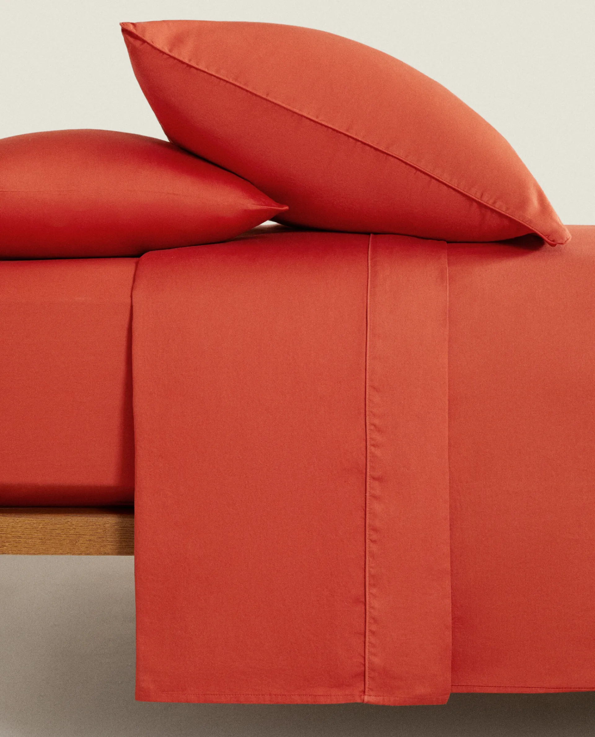 Duvet Covers*ZARA Home (300 Thread Count) Washed Sateen Duvet Cover Coral