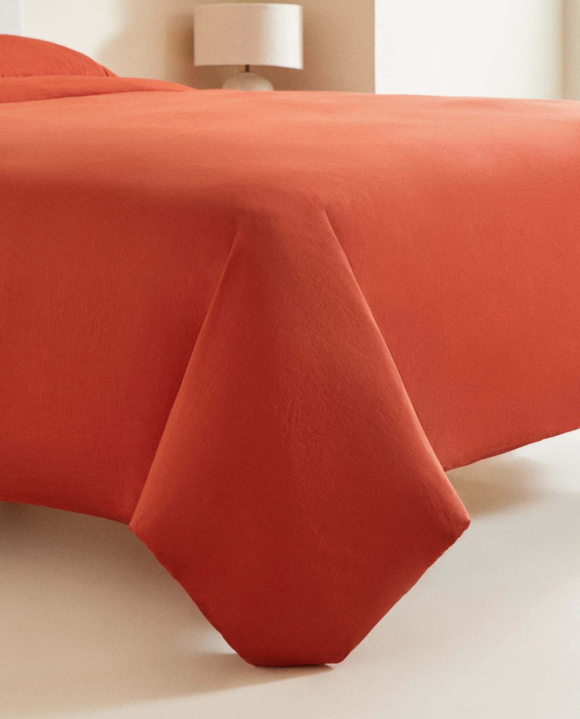 Duvet Covers*ZARA Home (300 Thread Count) Washed Sateen Duvet Cover Coral