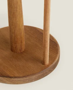 Kitchen Accessories*ZARA Home Acacia Wood Roll Holder Natural Colour