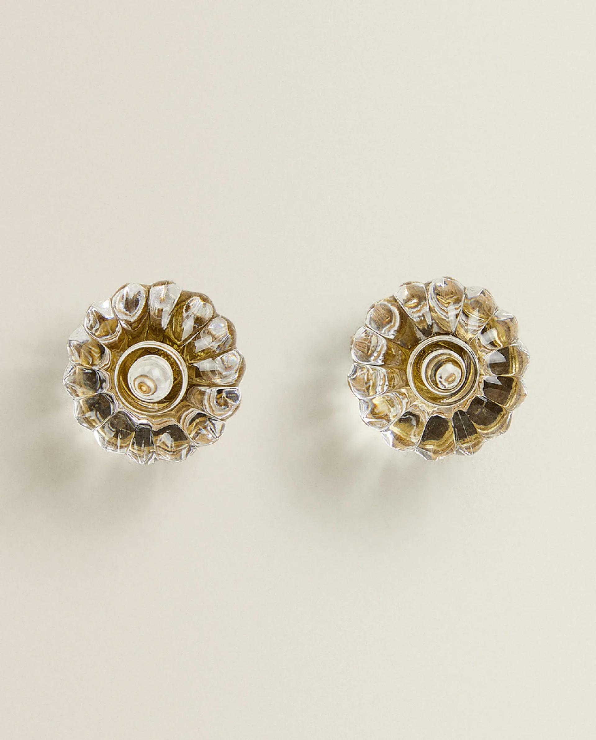 Door Knobs*ZARA Home Acrylic Flower Door Knob (Pack Of 2) Transparent