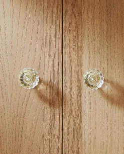 Door Knobs*ZARA Home Acrylic Flower Door Knob (Pack Of 2) Transparent