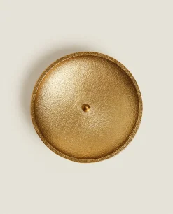 Candlesticks And Tealight Holders*ZARA Home Aged Finish Tealight Holder Gold-T