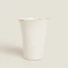 Glasses*ZARA Home Antique Finish Ceramic Tumbler Cream
