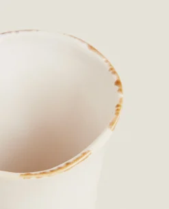 Glasses*ZARA Home Antique Finish Ceramic Tumbler Cream