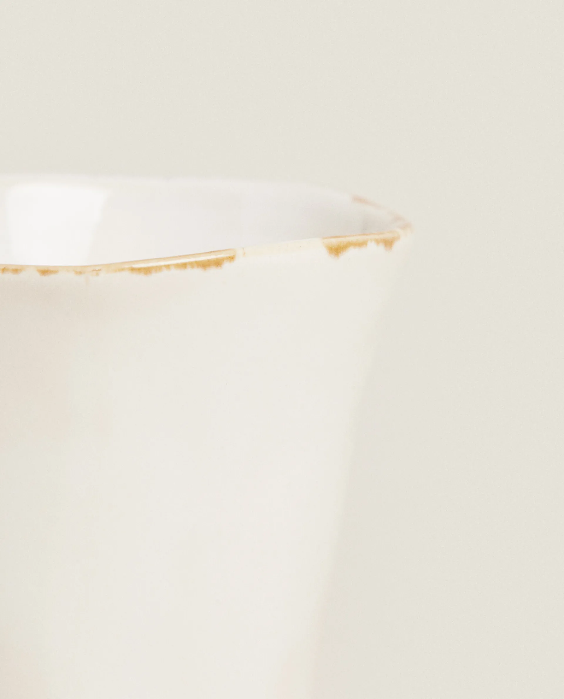 Glasses*ZARA Home Antique Finish Ceramic Tumbler Cream