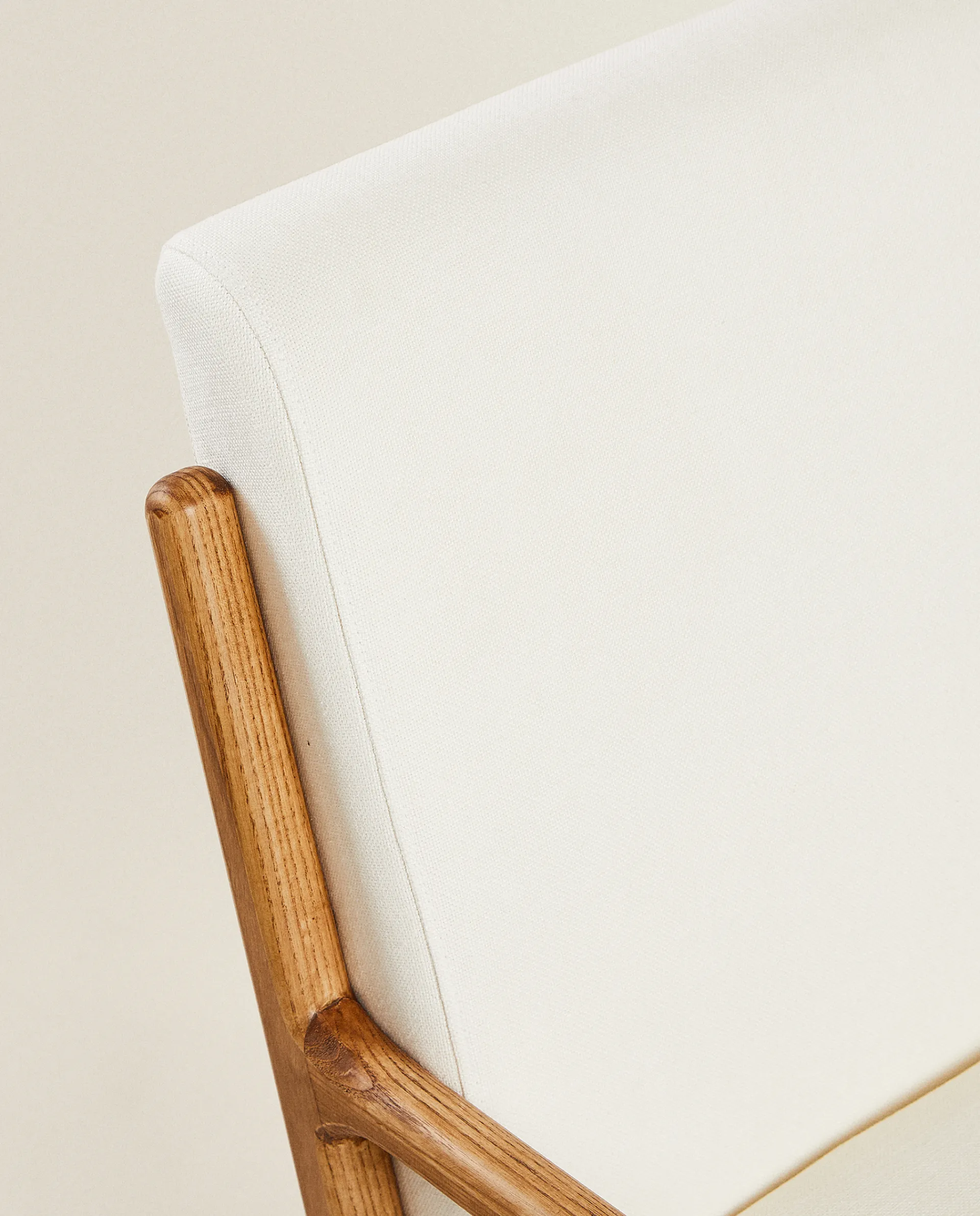 Armchairs*ZARA Home Ash Wood And Linen Armchair Oyster White