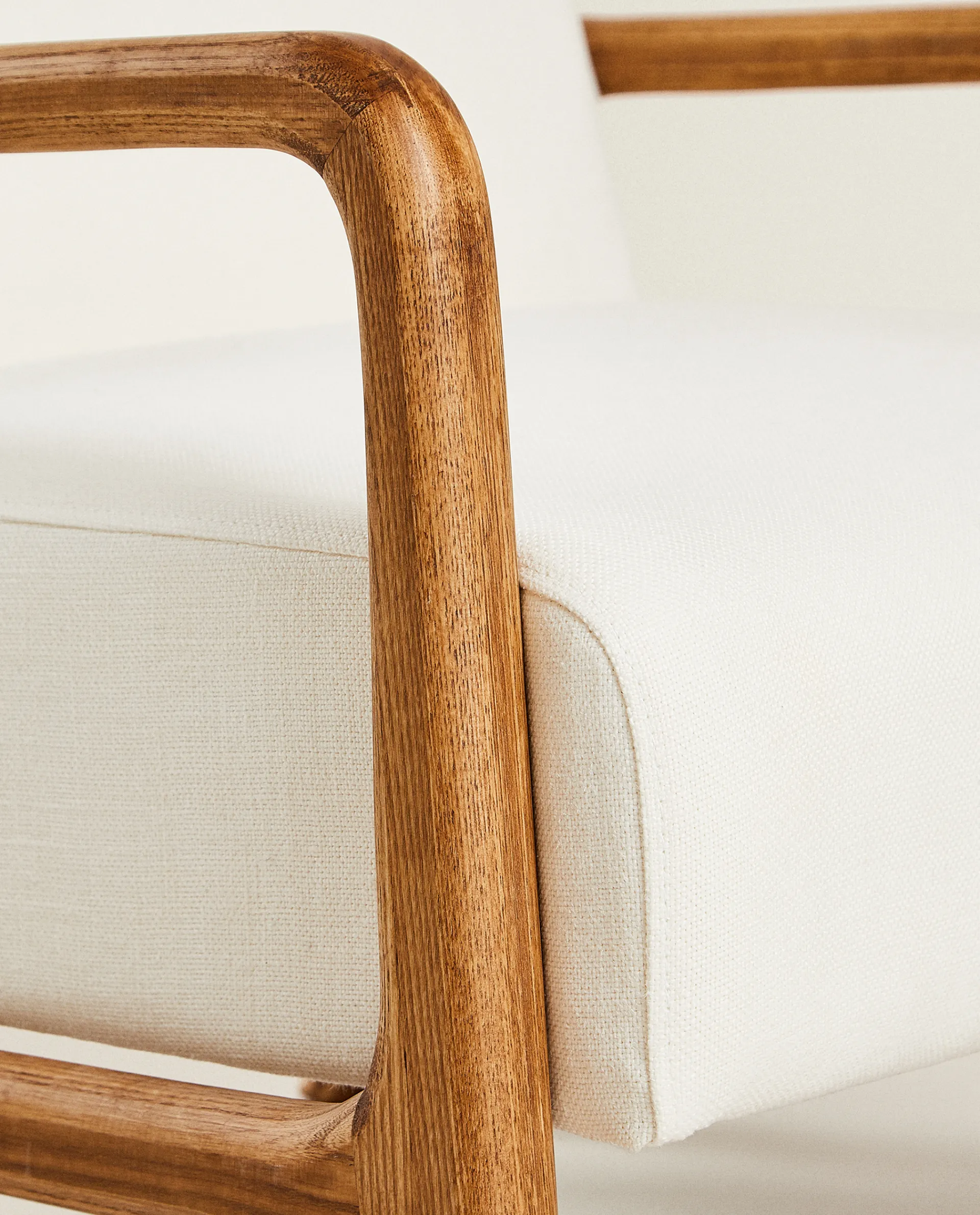 Armchairs*ZARA Home Ash Wood And Linen Armchair Oyster White