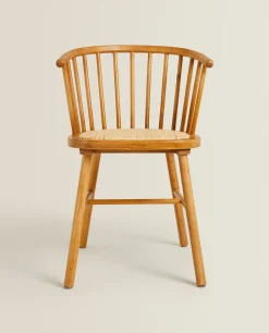 Chairs & Armchairs*ZARA Home Ash Wood Chair With Rattan Seat Natural Colour