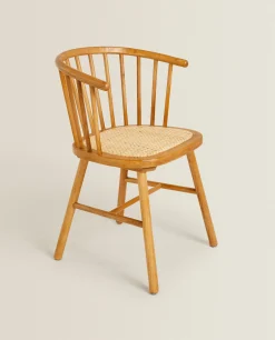 Chairs & Armchairs*ZARA Home Ash Wood Chair With Rattan Seat Natural Colour