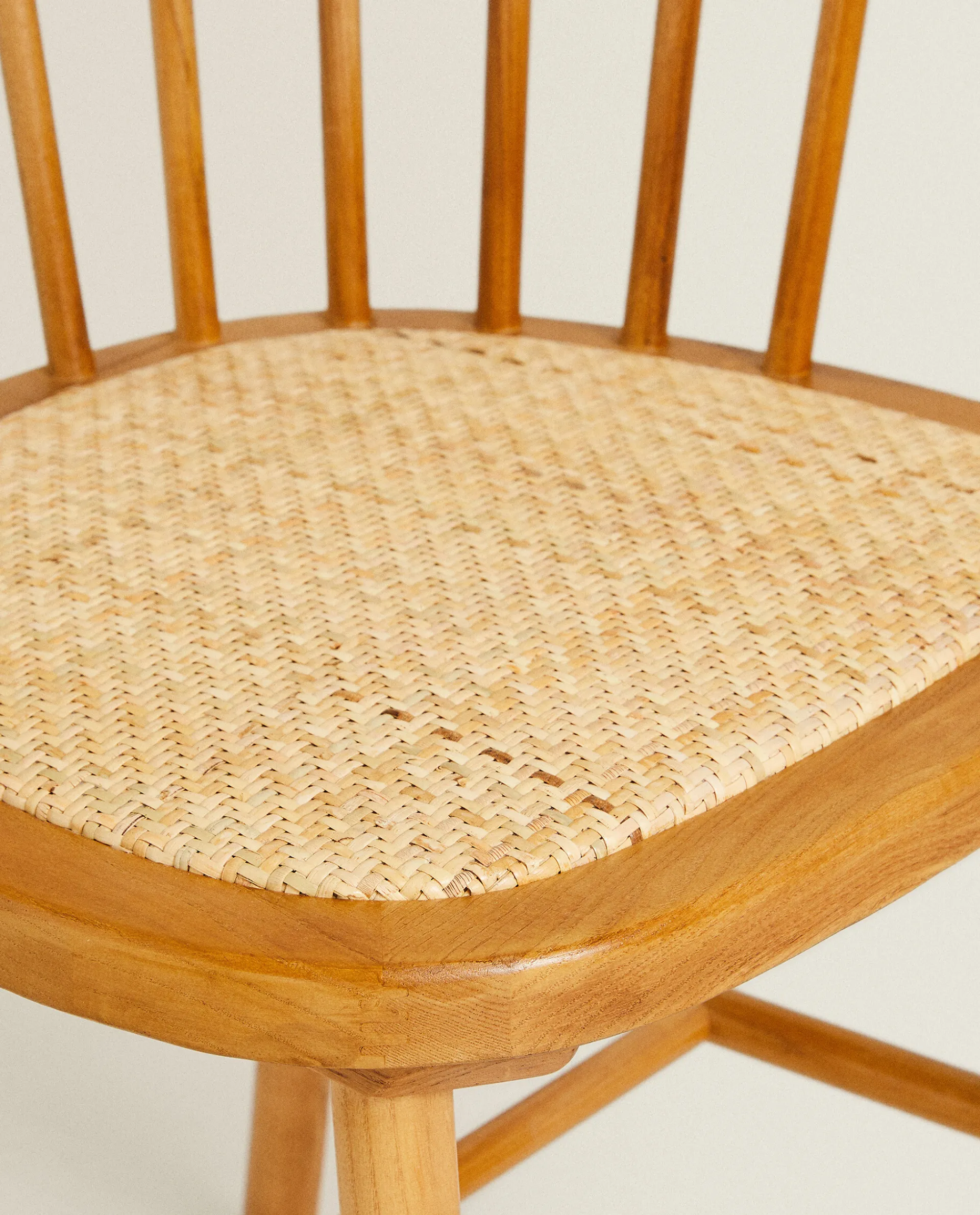 Chairs & Armchairs*ZARA Home Ash Wood Chair With Rattan Seat Natural Colour
