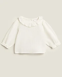 Clothing And Footwear*ZARA Home Baby Shirt With Ruffles White