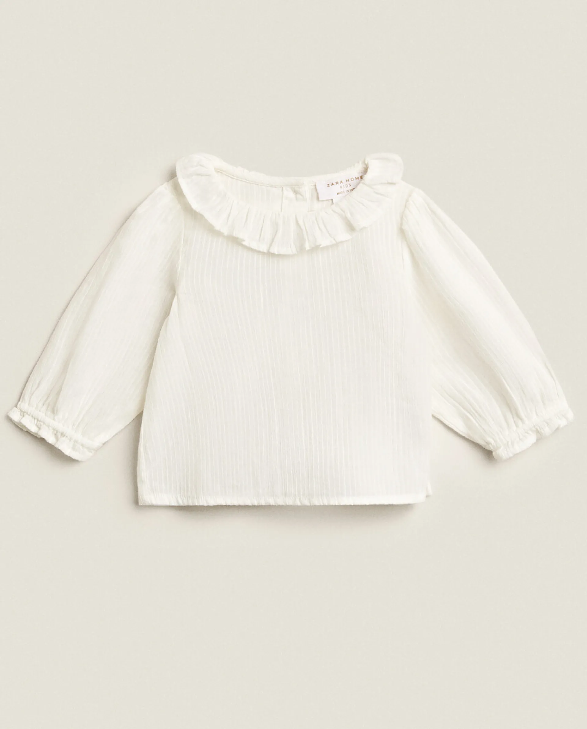 Clothing And Footwear*ZARA Home Baby Shirt With Ruffles White