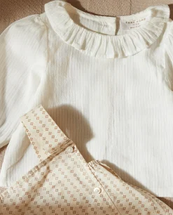 Clothing And Footwear*ZARA Home Baby Shirt With Ruffles White