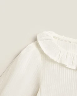 Clothing And Footwear*ZARA Home Baby Shirt With Ruffles White