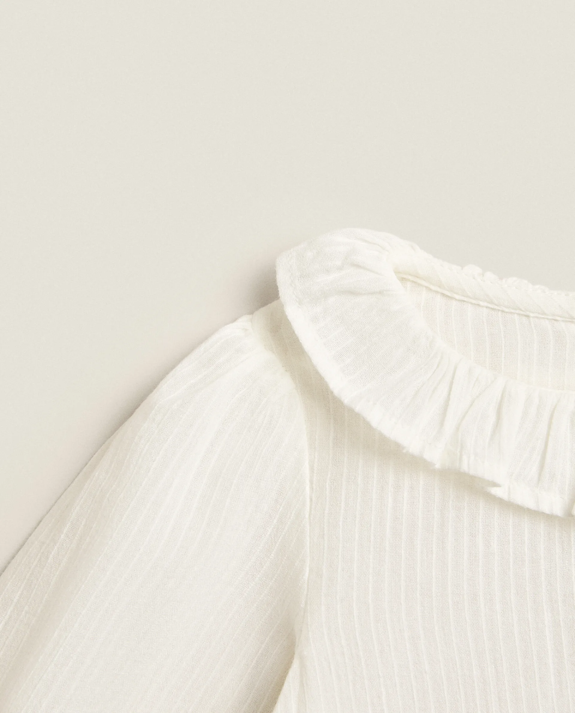 Clothing And Footwear*ZARA Home Baby Shirt With Ruffles White