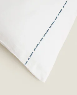 Bedspreads*ZARA Home Backstitched Throw Pillow Cover White