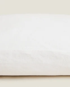 Bedspreads*ZARA Home Backstitched Throw Pillow Cover White