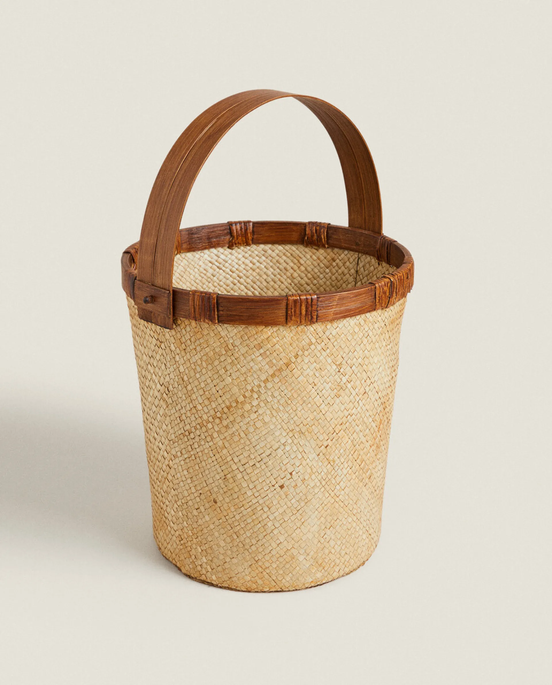 Baskets*ZARA Home Basket With Handle Natural Colour