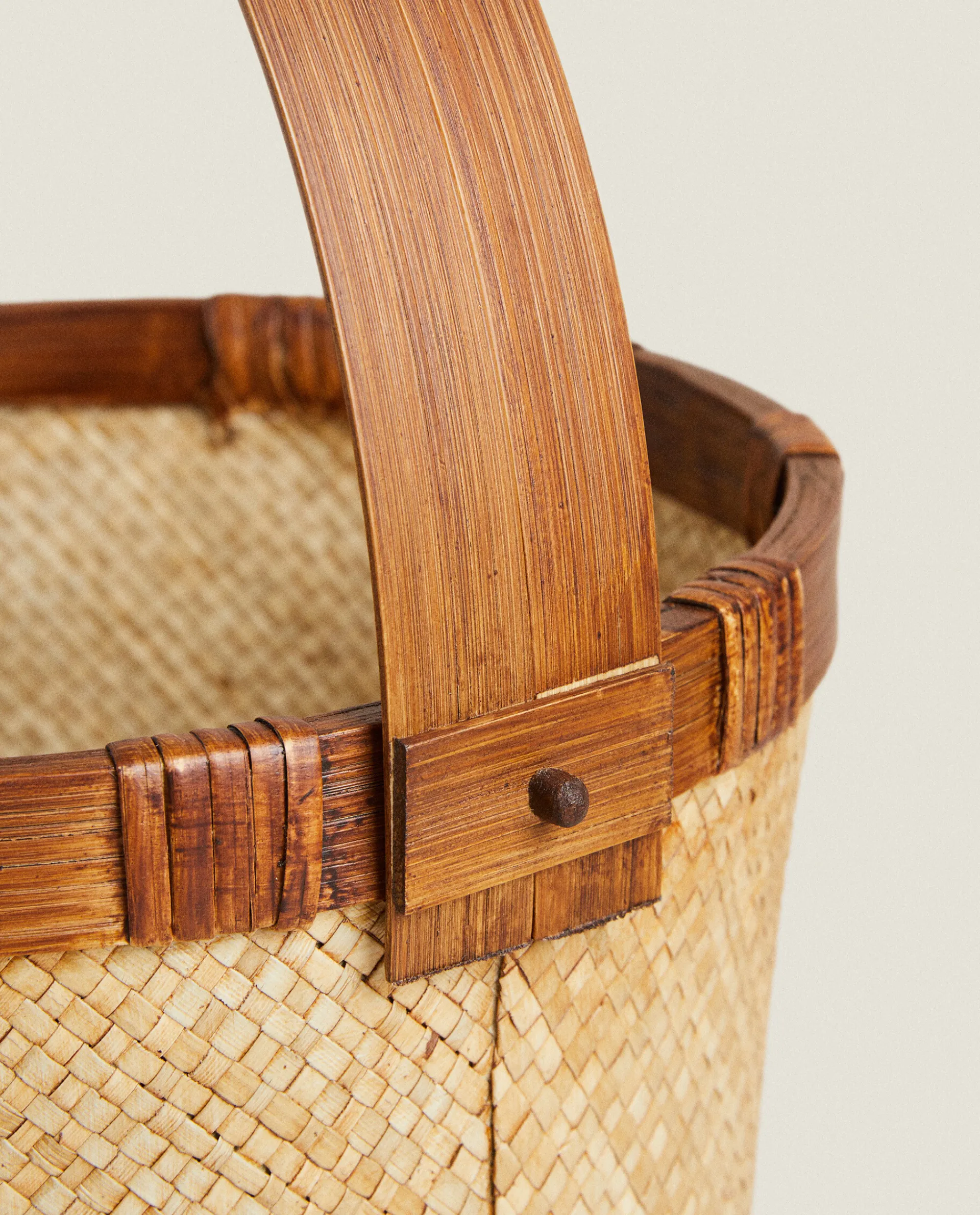 Baskets*ZARA Home Basket With Handle Natural Colour