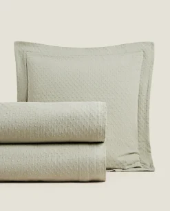 Bedspreads*ZARA Home Bedspread With Polka Dot Design Green