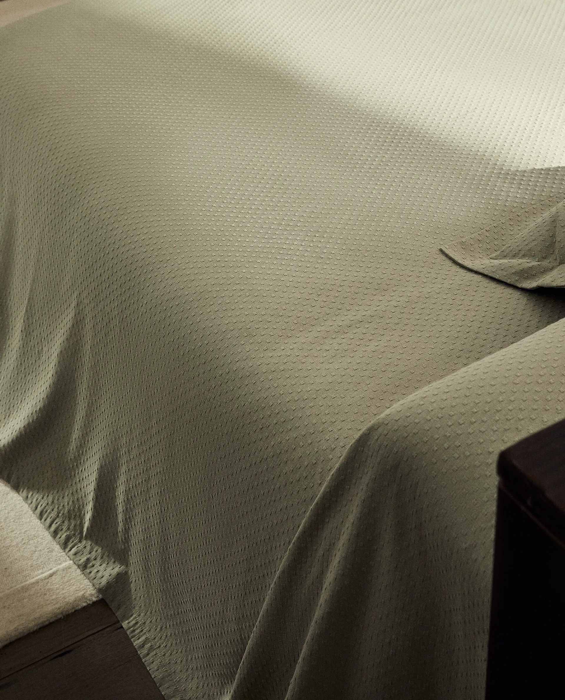 Bedspreads*ZARA Home Bedspread With Polka Dot Design Green