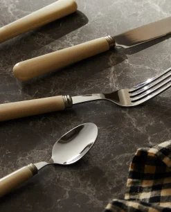 Cutlery*ZARA Home Beige Flatware Set (4 Pieces) Cream