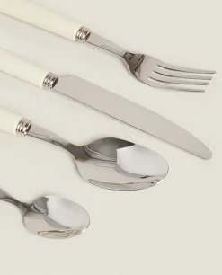 Cutlery*ZARA Home Beige Flatware Set (4 Pieces) Cream