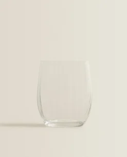 Tumblers*ZARA Home Bohemia Crystal Tumbler With Lines Transparent