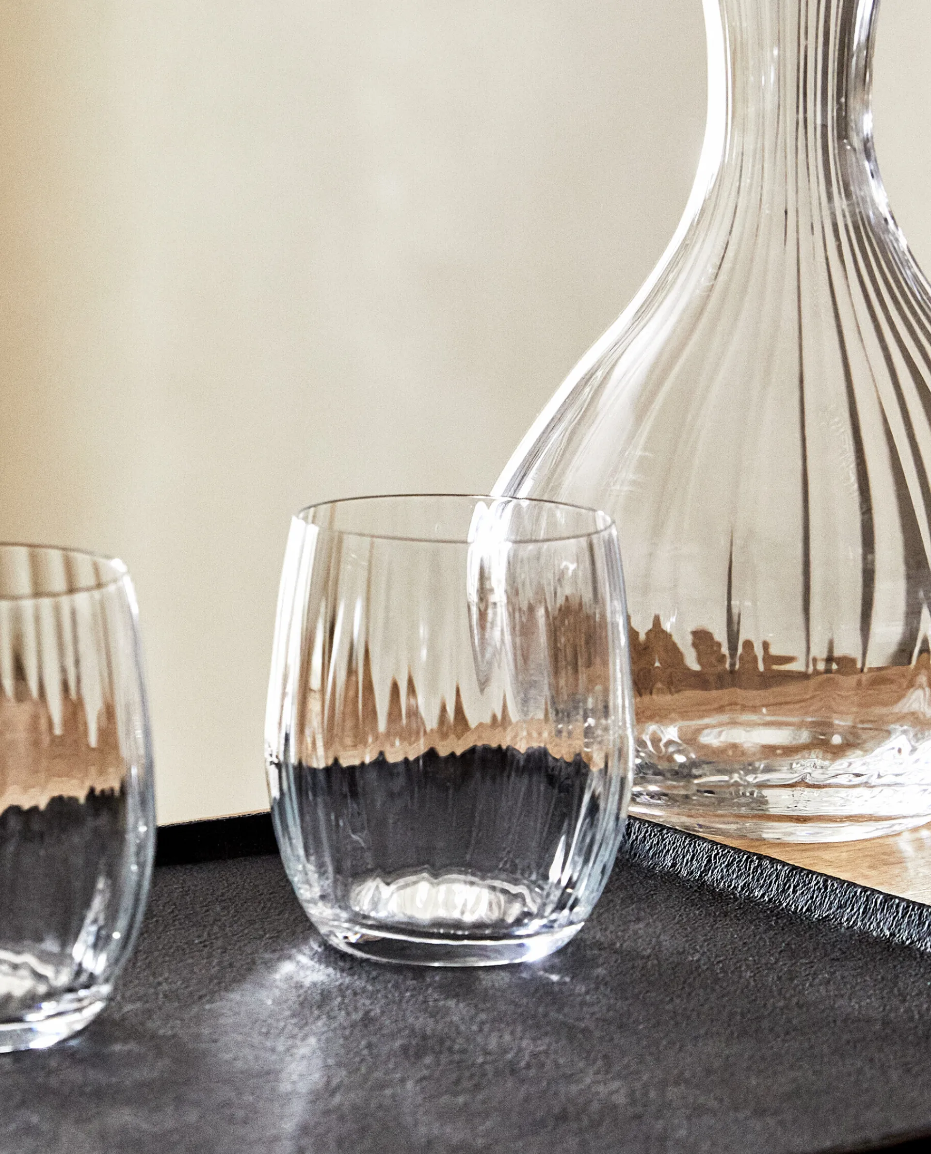 Tumblers*ZARA Home Bohemia Crystal Tumbler With Lines Transparent