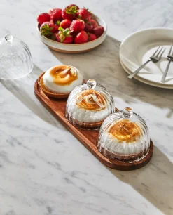 Borosilicate Glass*ZARA Home Borosilicate Glass And Wood Cake Plates Transparent