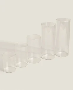 Candlesticks And Tealight Holders*ZARA Home Borosilicate Glass Lantern Vase Transparent