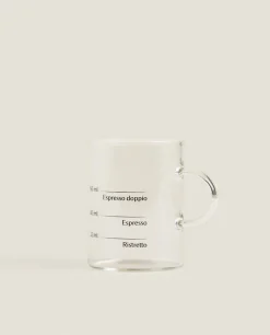 Mugs*ZARA Home Borosilicate Glass Mug With Silk Screen Transparent