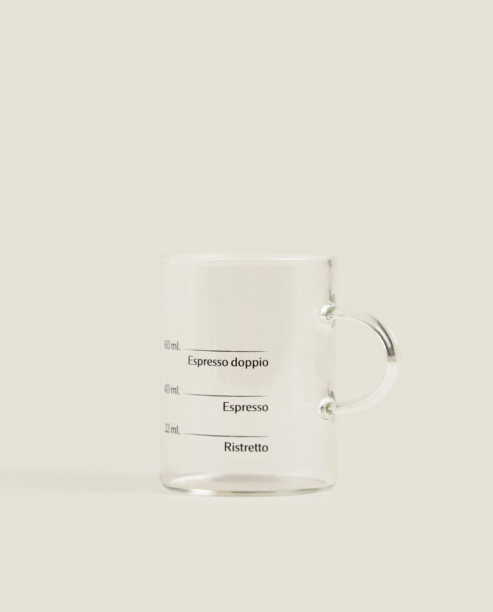 Mugs*ZARA Home Borosilicate Glass Mug With Silk Screen Transparent