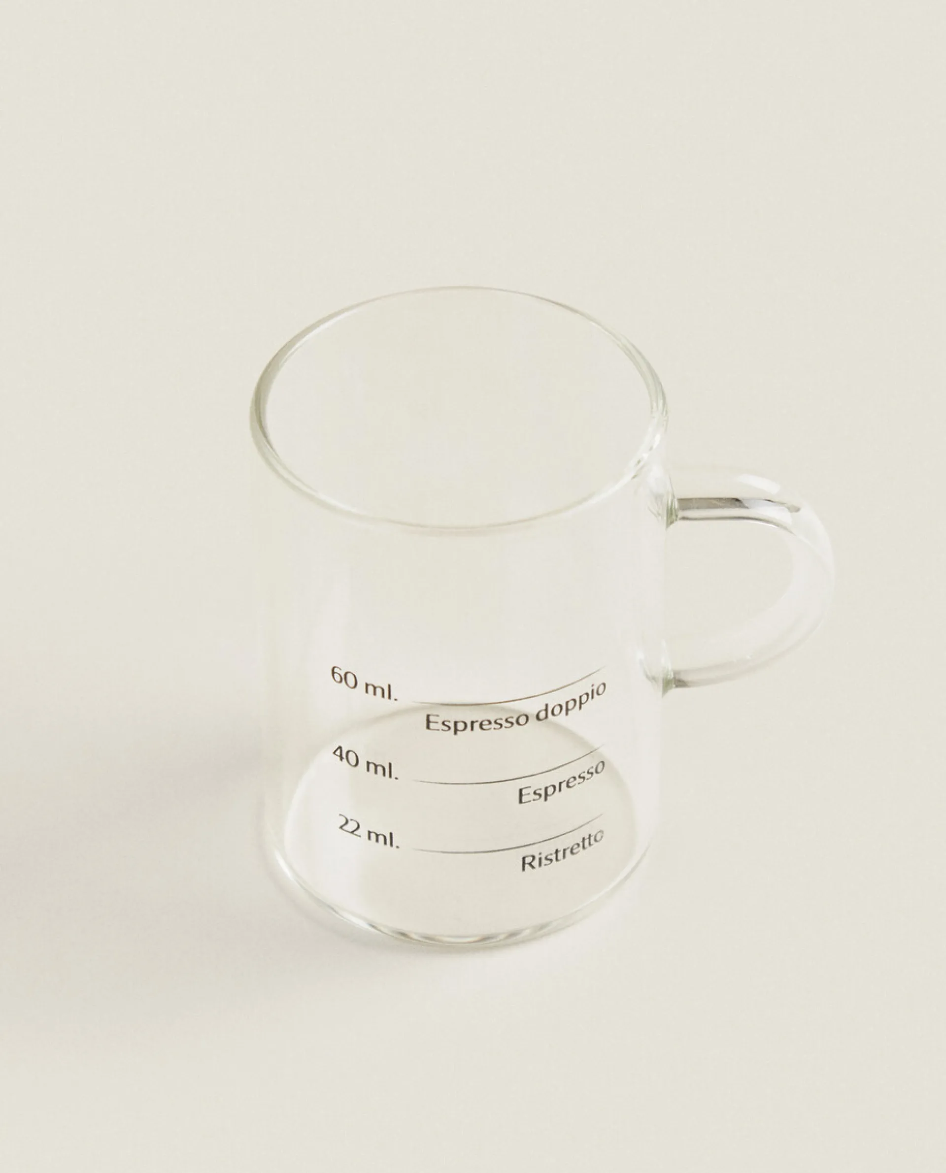 Mugs*ZARA Home Borosilicate Glass Mug With Silk Screen Transparent