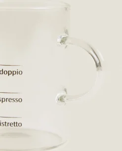 Mugs*ZARA Home Borosilicate Glass Mug With Silk Screen Transparent