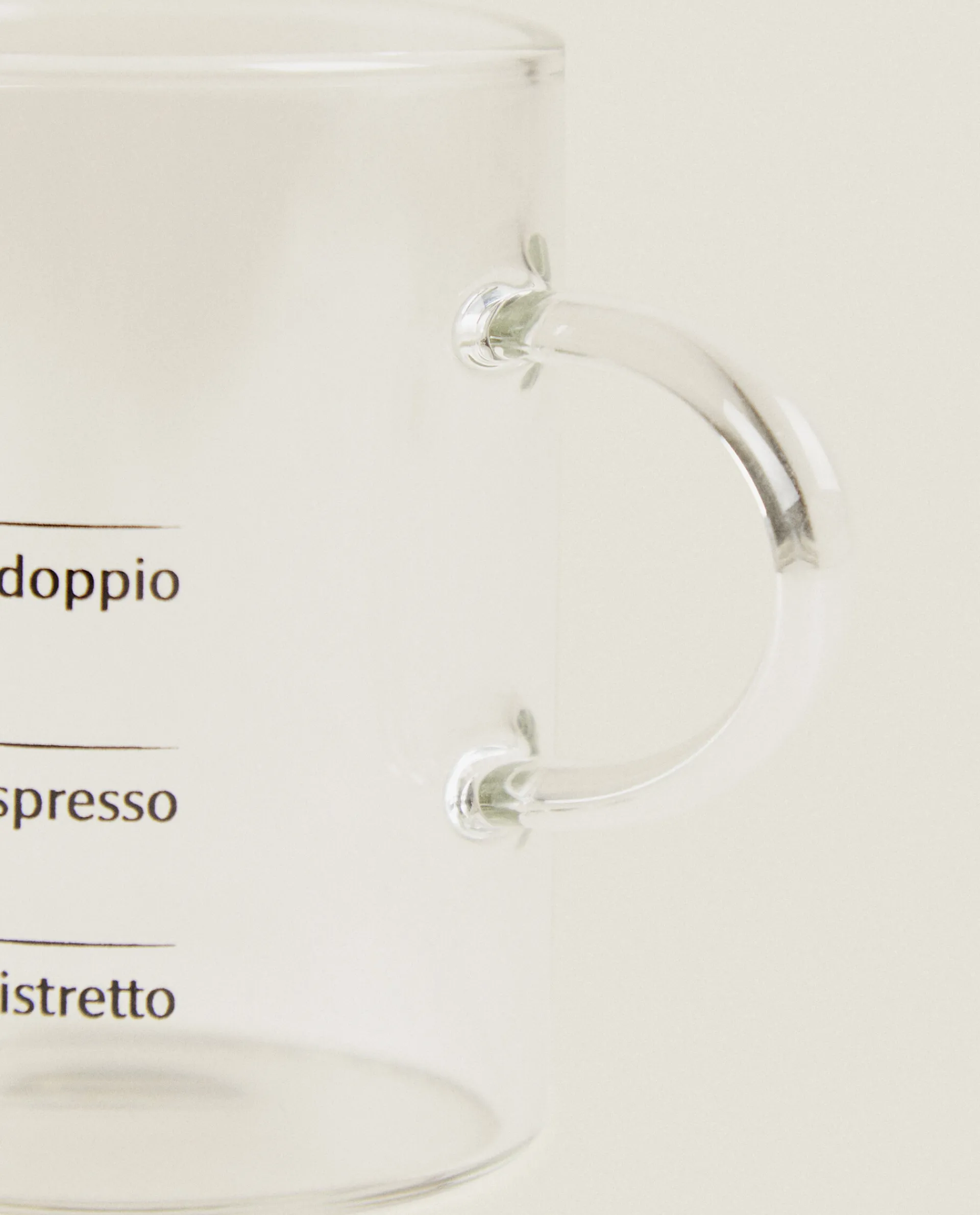 Mugs*ZARA Home Borosilicate Glass Mug With Silk Screen Transparent