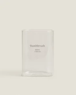 Glasses*ZARA Home Borosilicate Glass Slogan Tumbler Transparent