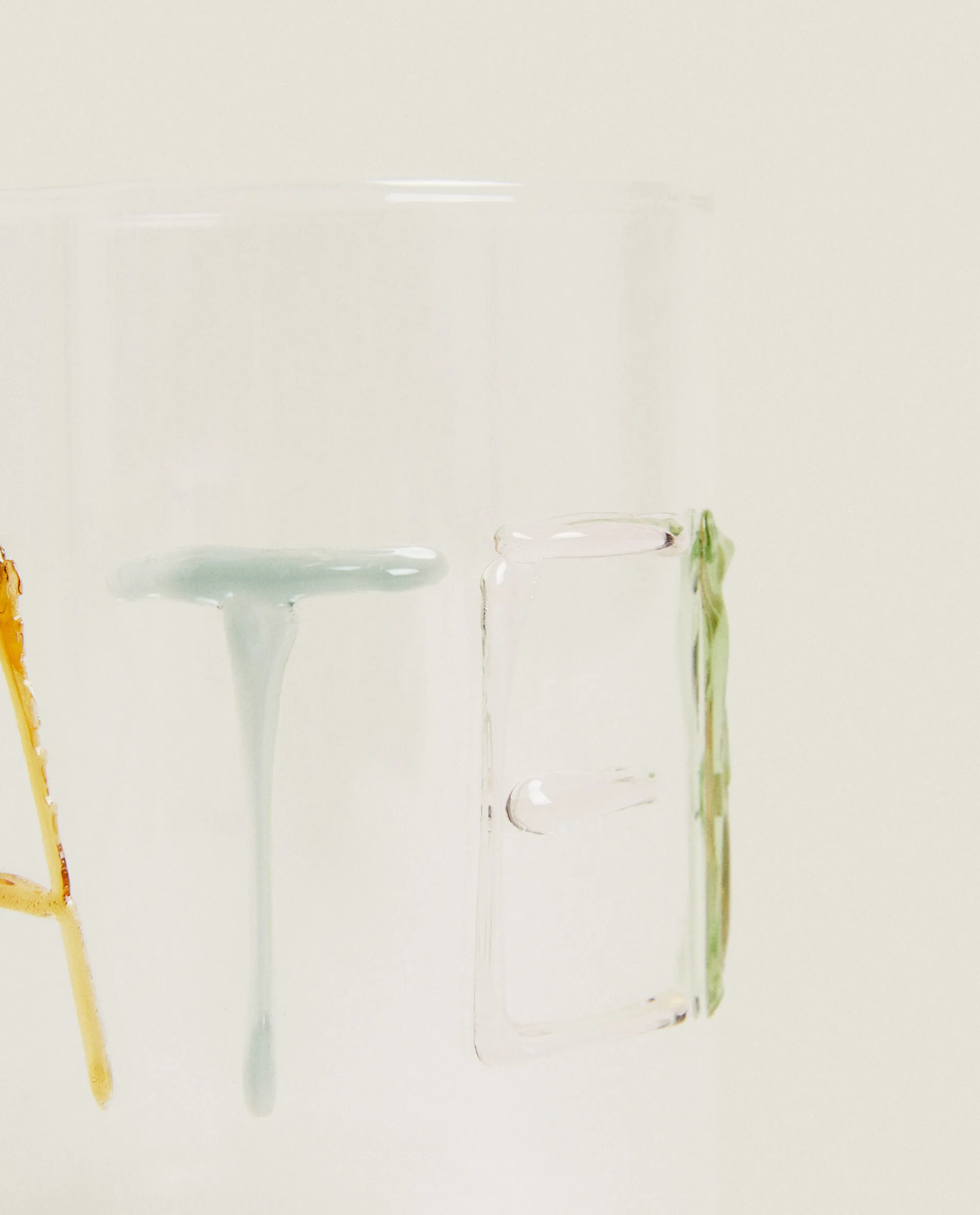 Tumblers*ZARA Home Borosilicate Glass Tumbler With Letters Transparent