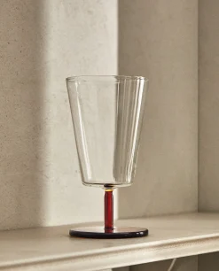 Glasses And Flutes*ZARA Home Borosilicate Wine Glass With Colored Stem Orange