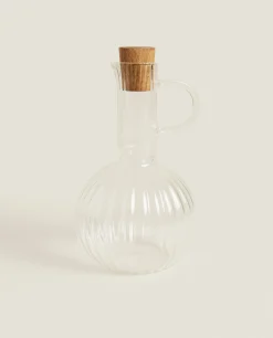 Kitchen Accessories*ZARA Home Bososilicate Glass And Wood Cruet Set Transparent
