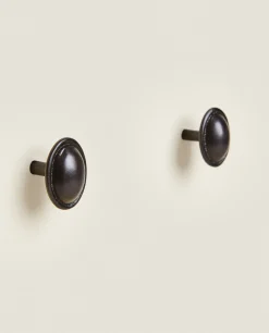 Door Knobs*ZARA Home Brass Door Knob (Pack Of 2) Black