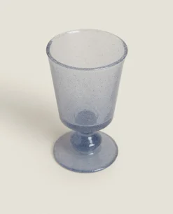 Glasses And Flutes*ZARA Home Bubble-Effect Wine Glass Blue