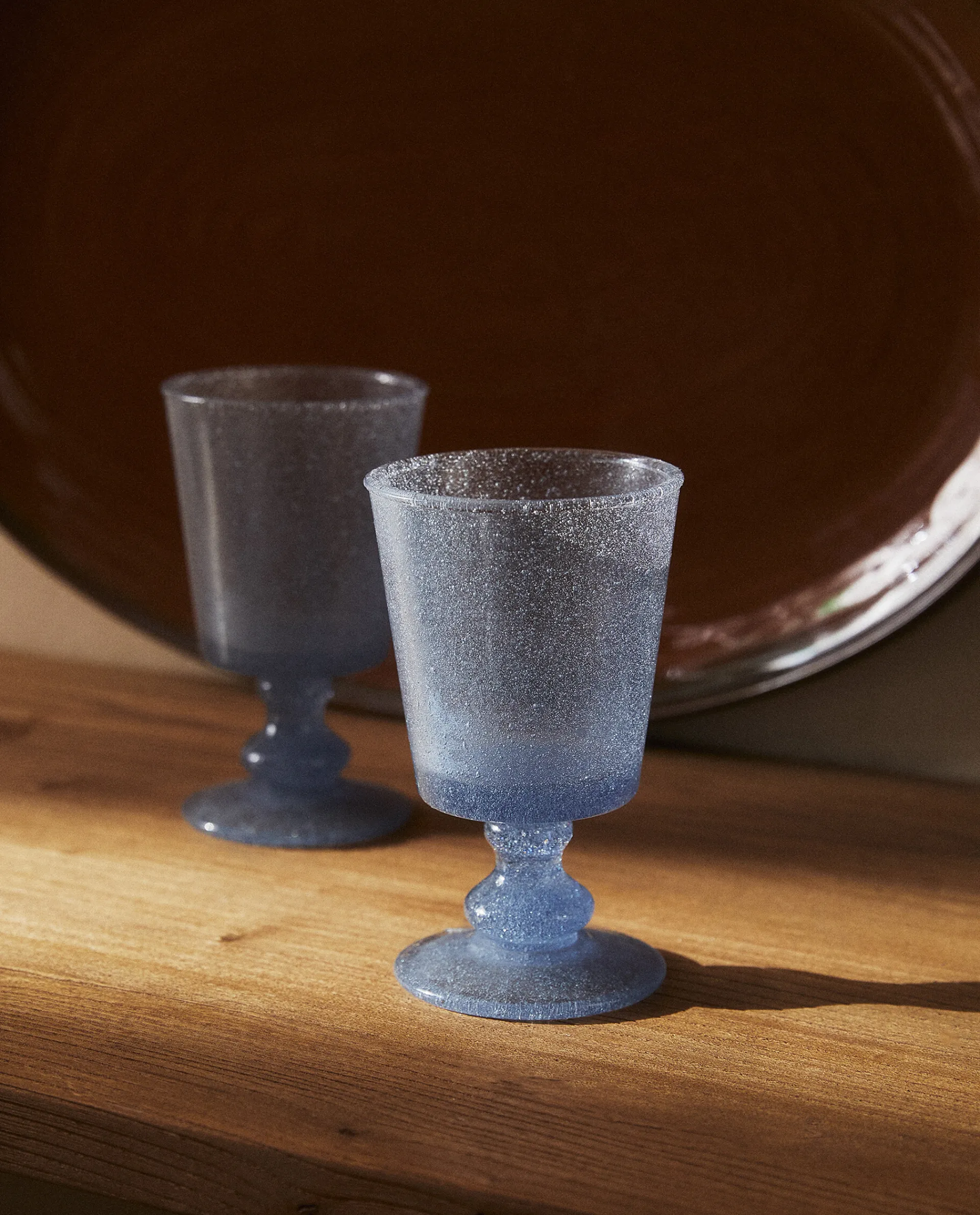 Glasses And Flutes*ZARA Home Bubble-Effect Wine Glass Blue